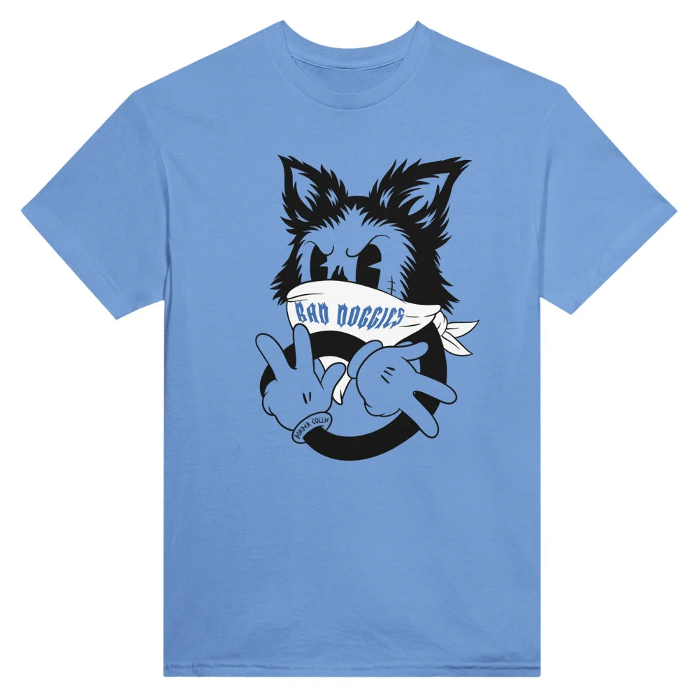 T-shirt Bad Border Collie ✌️ - Old Blue / S T-shirt Bad