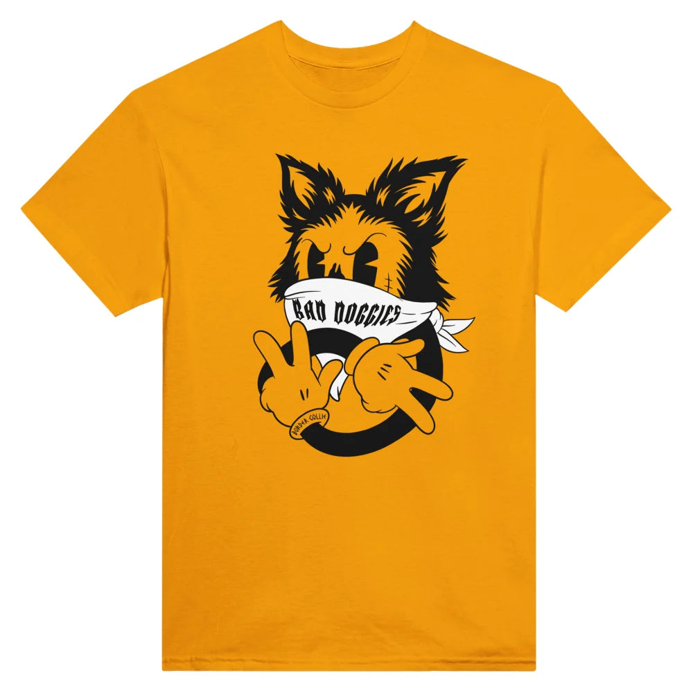 T-shirt Bad Border Collie ✌️ - Gold is the New Black / S