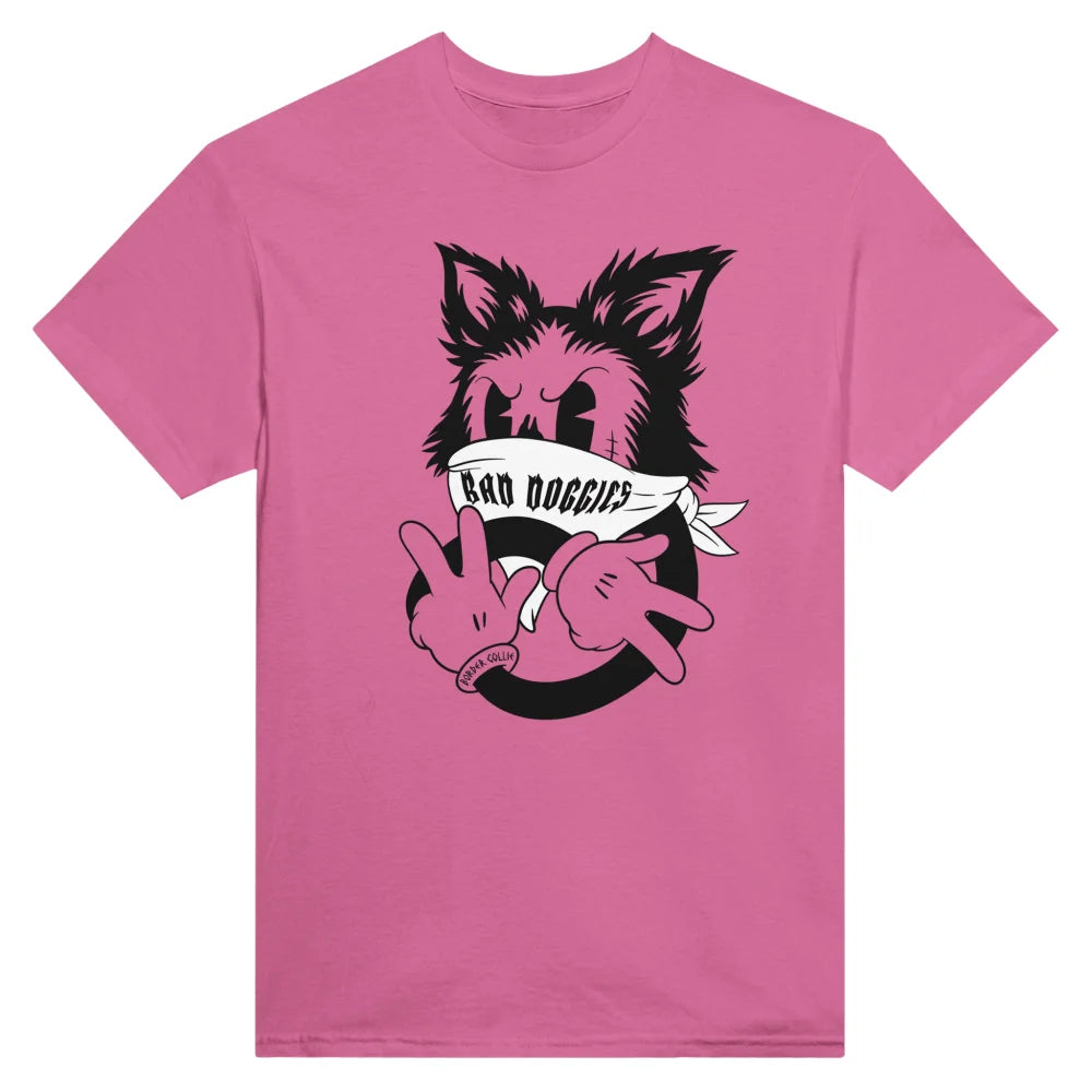 T-shirt Bad Border Collie ✌️ - Framboise / S T-shirt Bad