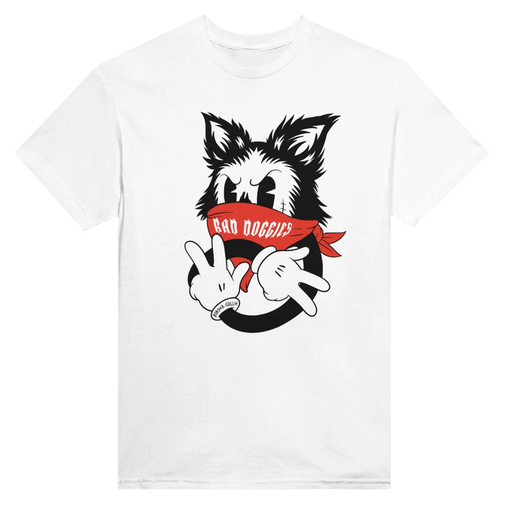 T-shirt Bad Border Collie ✌️ - White comme Walter / S