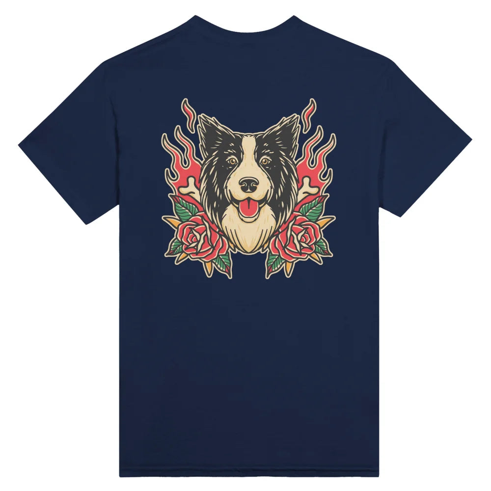 T-shirt Bad Roses 🥀 - Border Collie - Navy / S T-shirt Bad