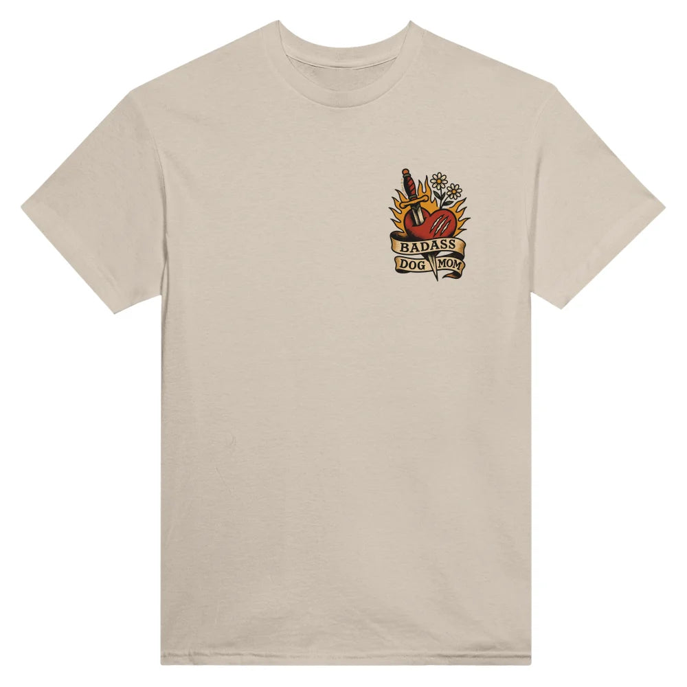 T-shirt Badass Dog Mom โค๏ธโ๐ฅ x ๐ฎ๐๐ฉ๐๐๐ ๐ก๏ธ - T-shirt Badass