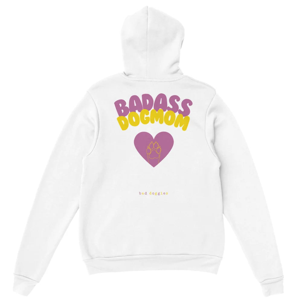 Hoodie Badass Dog Mom x 𝑮𝒐𝑩𝒐𝒐𝒑 🐾 - White comme Walter / S