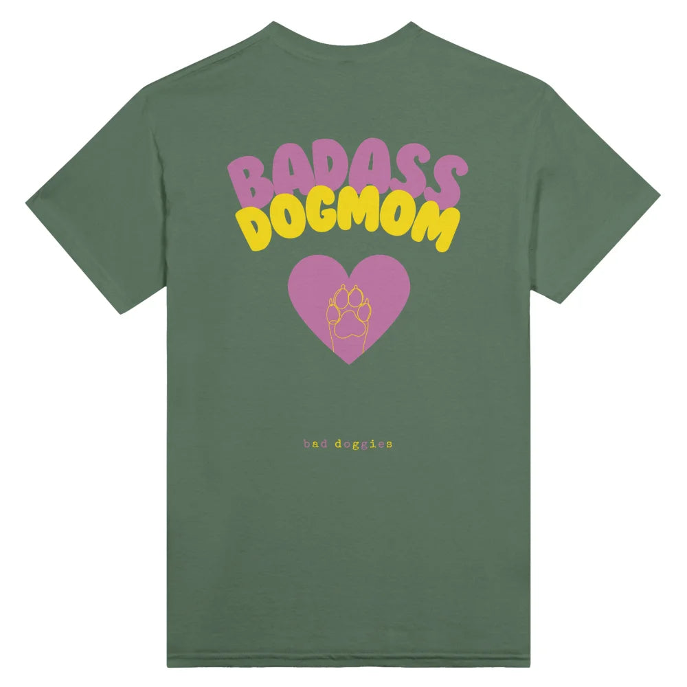 T-shirt Badass Dog Mom x 𝑮𝒐𝑩𝒐𝒐𝒑 🐾 - Military Green / S