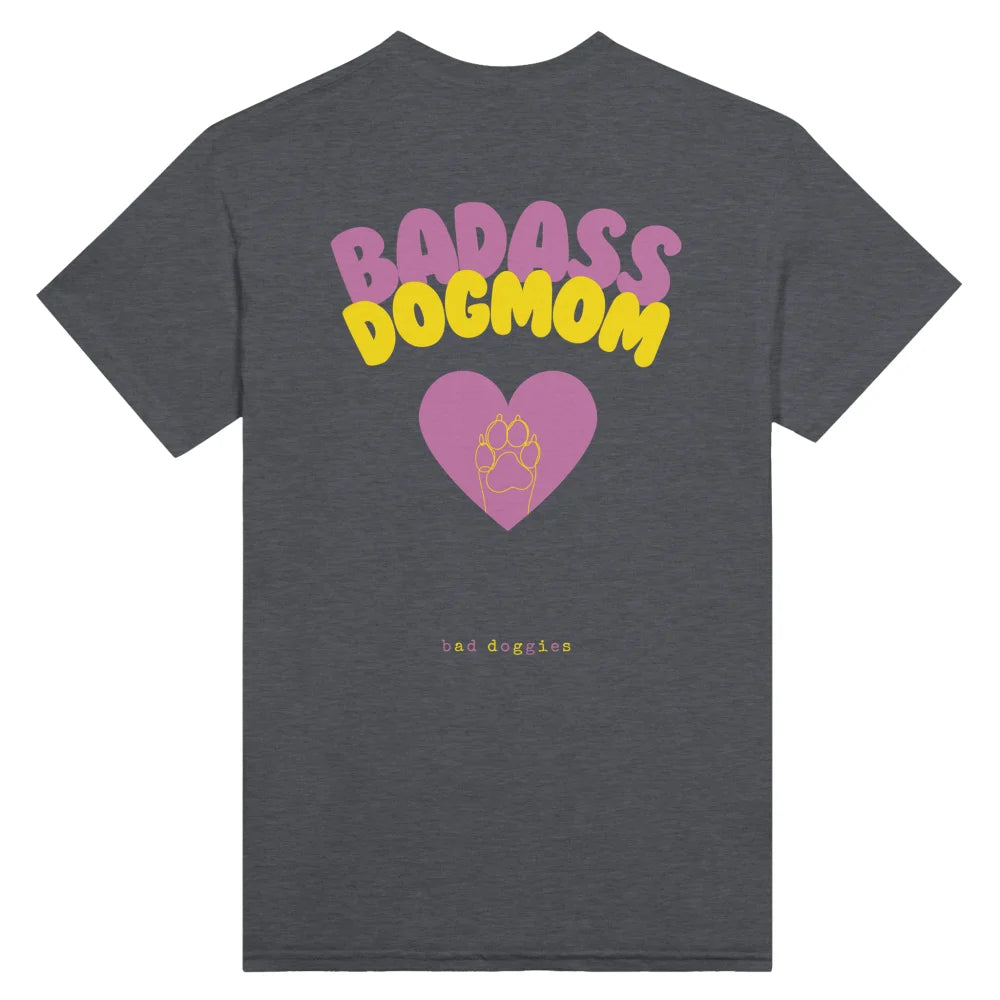 T-shirt Badass Dog Mom x 𝑮𝒐𝑩𝒐𝒐𝒑 🐾 - Dark Grey / S T-shirt