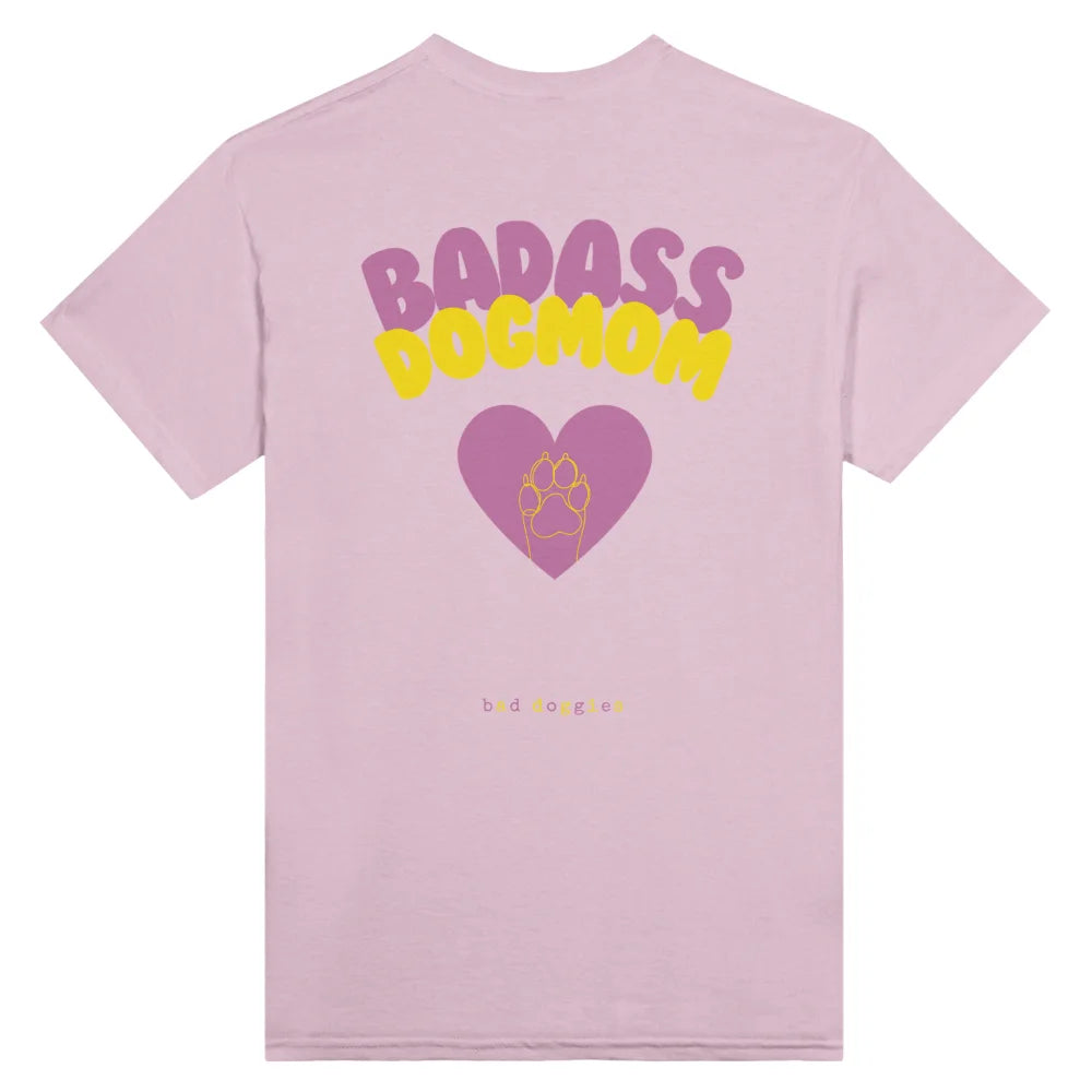 T-shirt Badass Dog Mom x 𝑮𝒐𝑩𝒐𝒐𝒑 🐾 - Rose Poudré / S T-shirt
