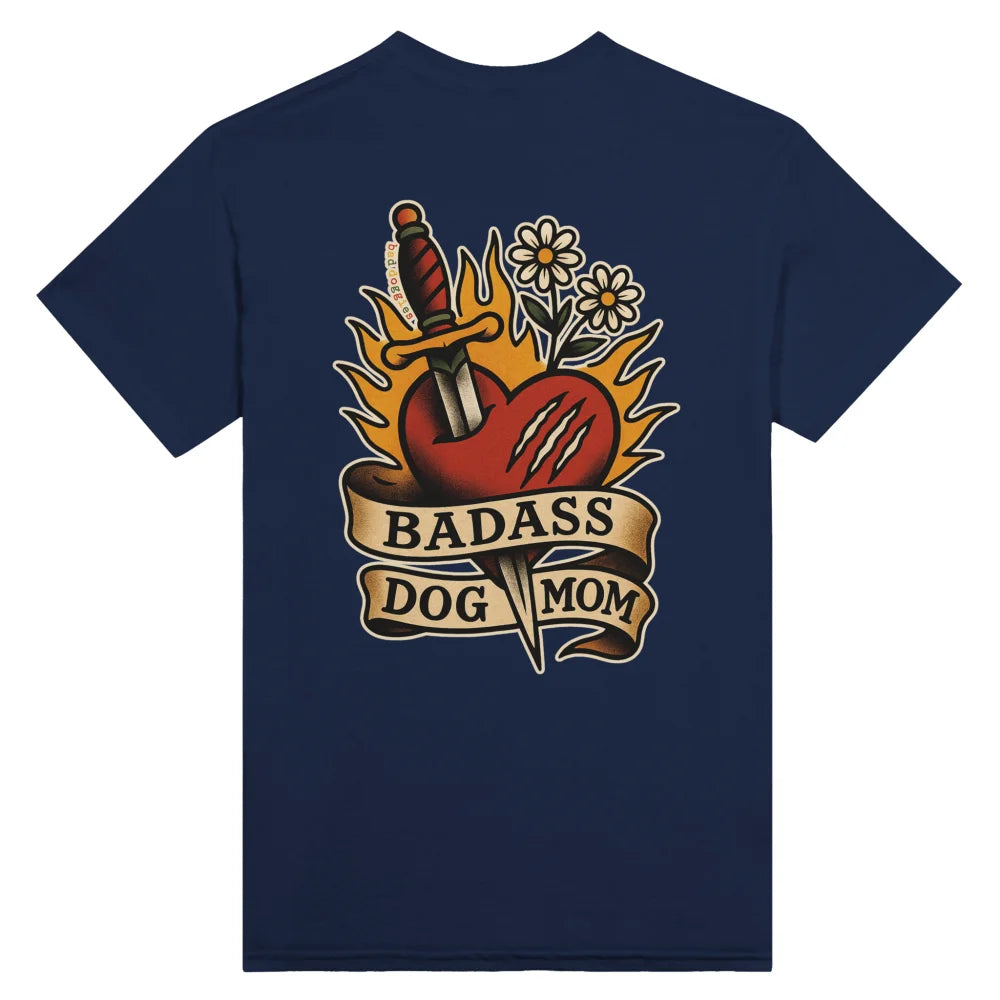 T-shirt Badass Dog Mom ❤️🔥 x 𝑮𝒐𝑩𝒐𝒐𝒑 🗡️ - Navy / S T-shirt