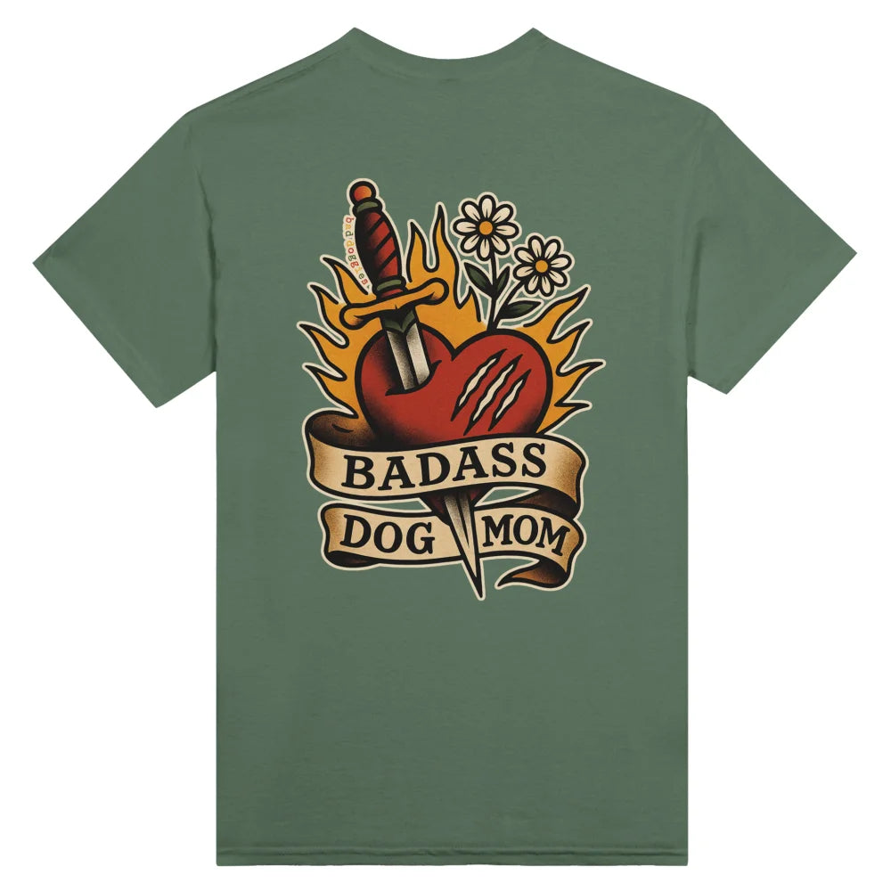 T-shirt Badass Dog Mom ❤️🔥 x 𝑮𝒐𝑩𝒐𝒐𝒑 🗡️ - Military Green