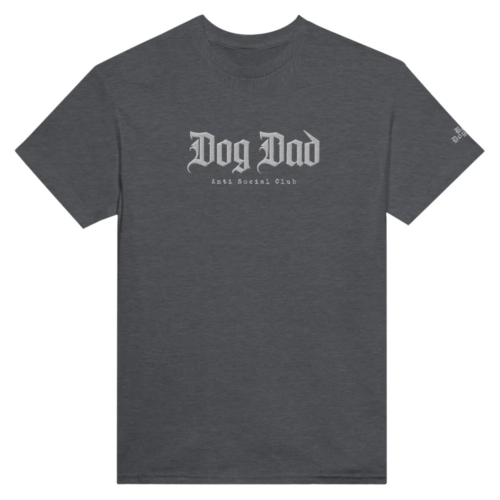 T-shirt BRODÉ - Dog Dad Anti Social Club 👊 - Dark Grey / S