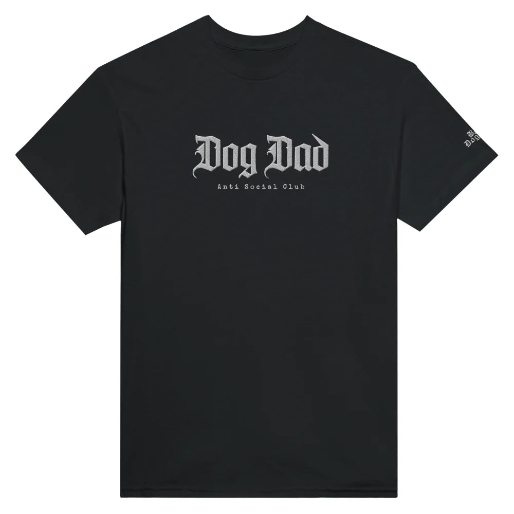 T-shirt BRODÉ - Dog Dad Anti Social Club 👊 - Black Jack / S