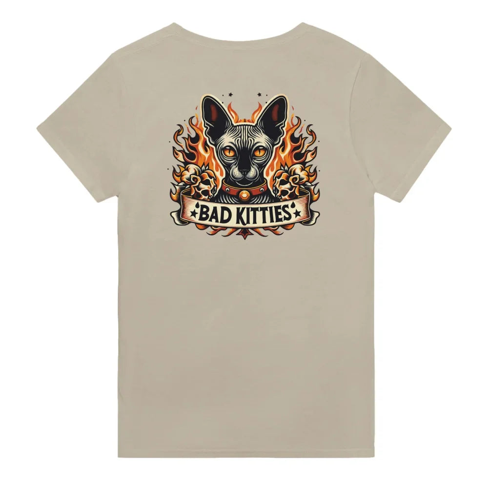 T-shirt Burning Sphynx ❤️🔥 - 𝔅𝔞𝔡 𝔎𝔦𝔱𝔱𝔦𝔢𝔰 - Sahara / S