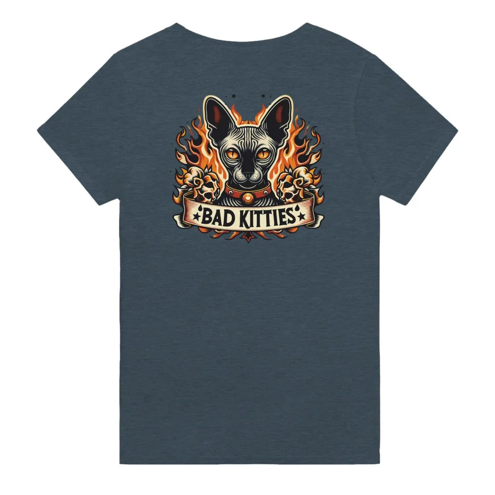 T-shirt Burning Sphynx ❤️🔥 - 𝔅𝔞𝔡 𝔎𝔦𝔱𝔱𝔦𝔢𝔰 - Dark Grey / S