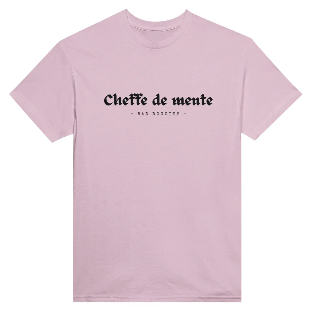 T-shirt Cheffe de Meute 🐺 - Rose Poudré / S T-shirt Cheffe