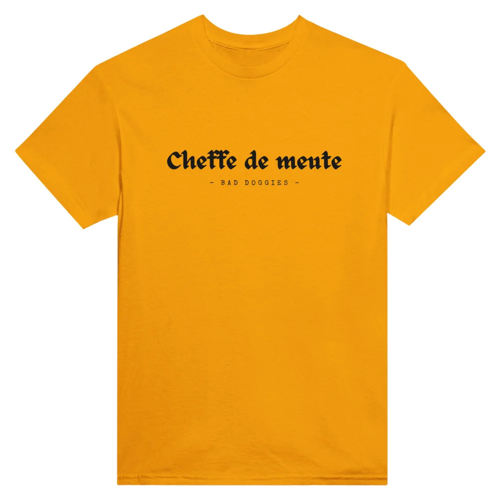 T-shirt Cheffe de Meute 🐺 - Gold is the New Black / S
