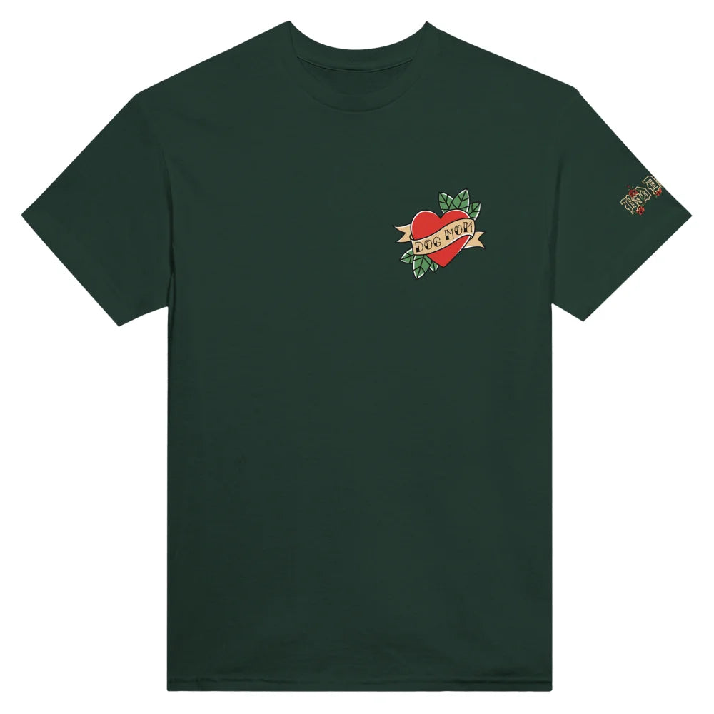T-shirt 🌹 CUPIDOG by Bad Doggies 🏹 DOG MOM - Forest Green