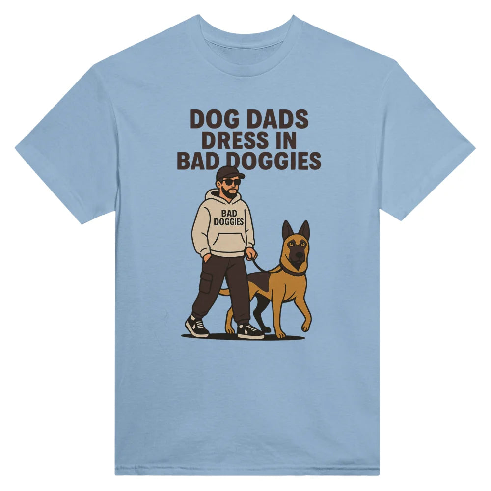 T-shirt Dog Dads Dress in Bad Doggies ๐ - Light Blue / S