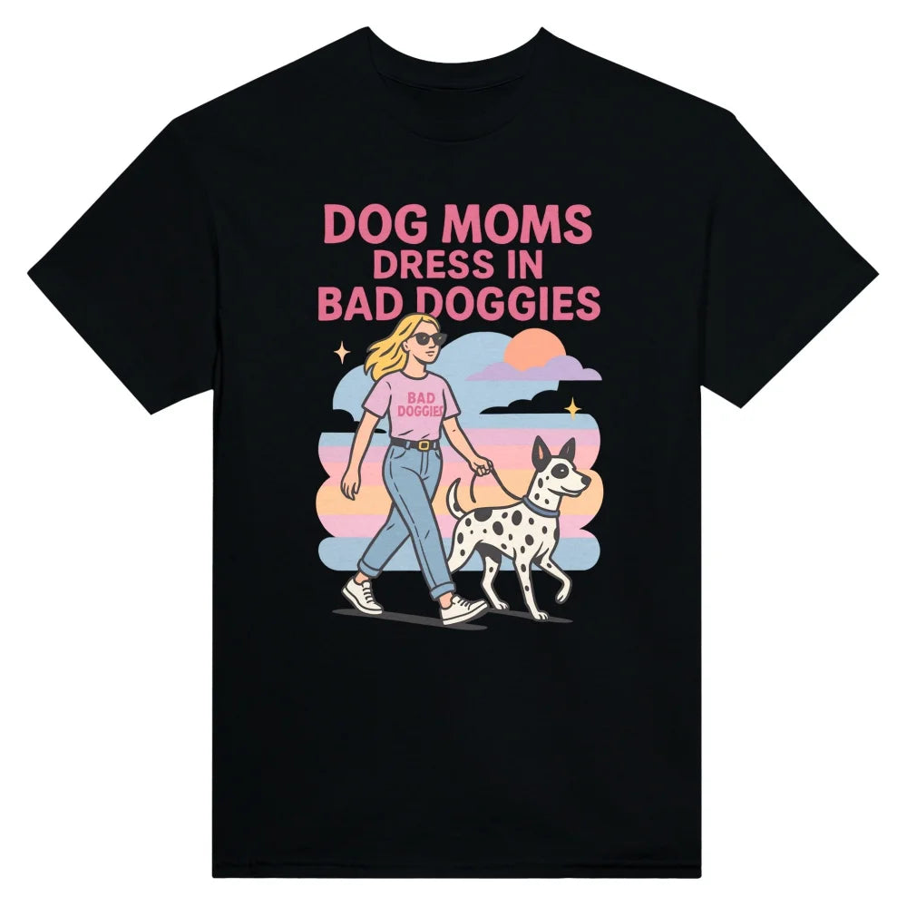 T-shirt 💁♀️ Dog Moms Dress in Bad Doggies 🐕 - Black Jack