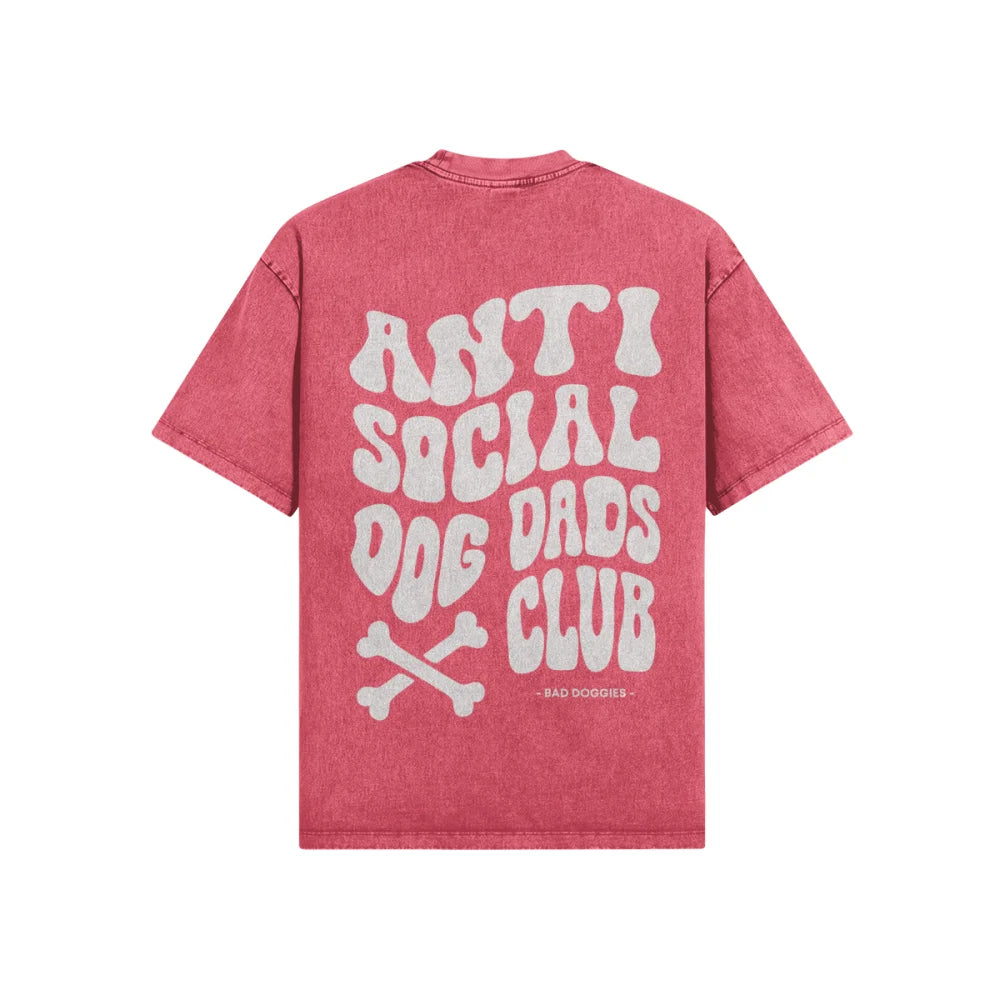 T-shirt Oversized - Anti Social Dog Dads Club 🦴 - XS