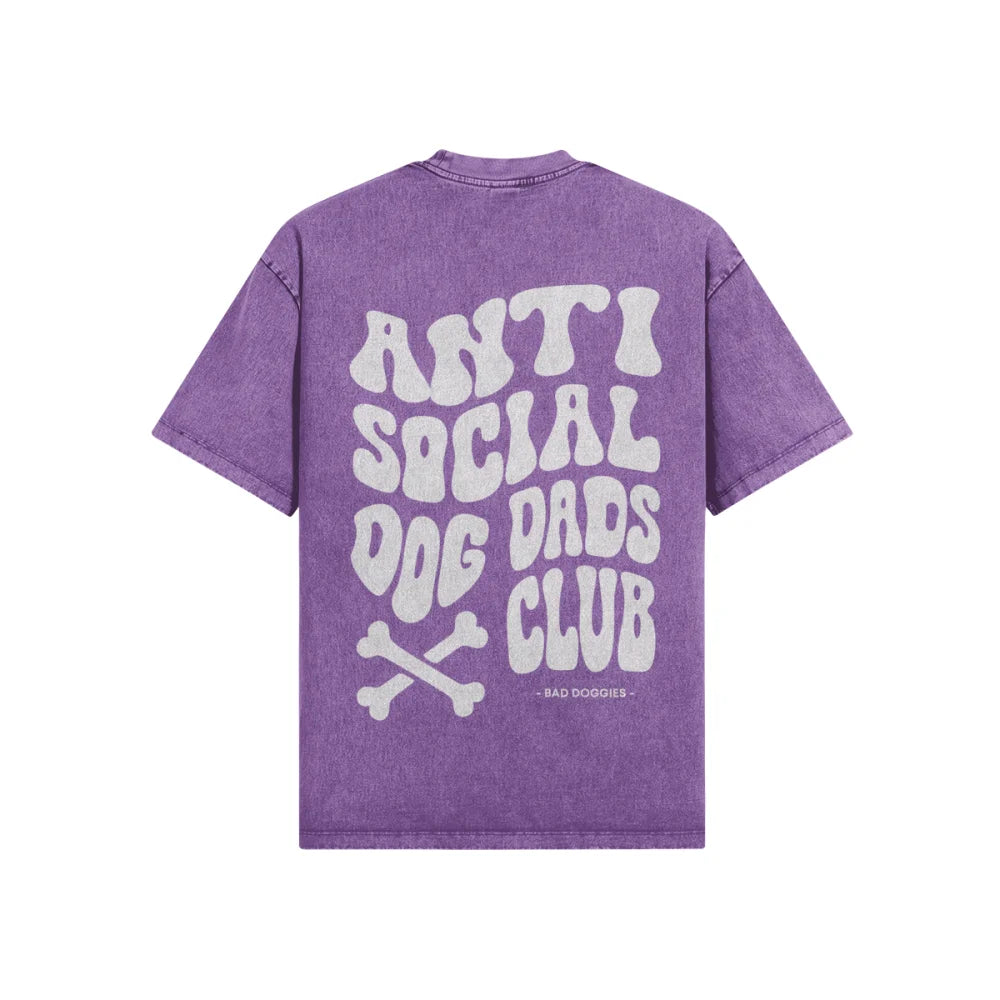 T-shirt Oversized - Anti Social Dog Dads Club 🦴 - XS