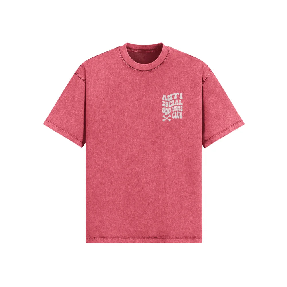 T shirt Oversized Anti Social Dog Moms Club 🦴 T shirt