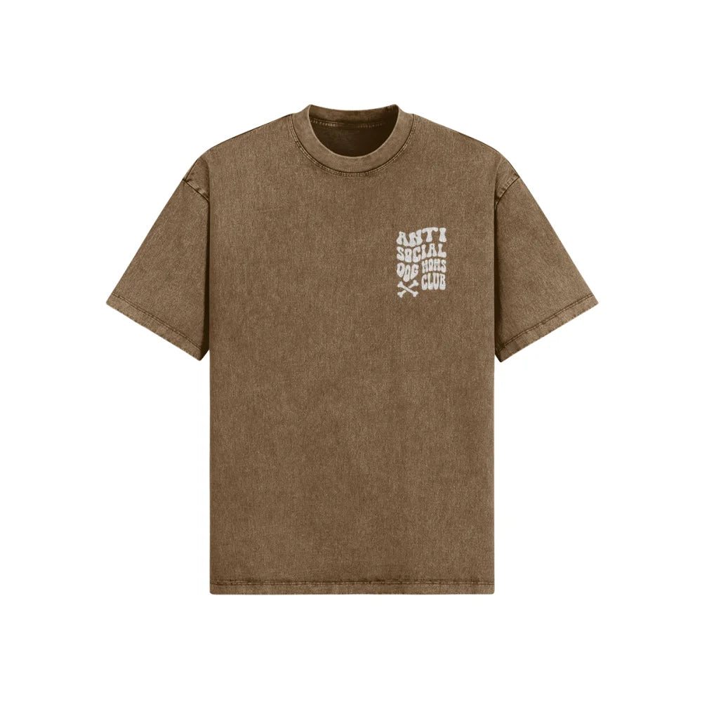 T shirt Oversized Anti Social Dog Moms Club 🦴 T shirt