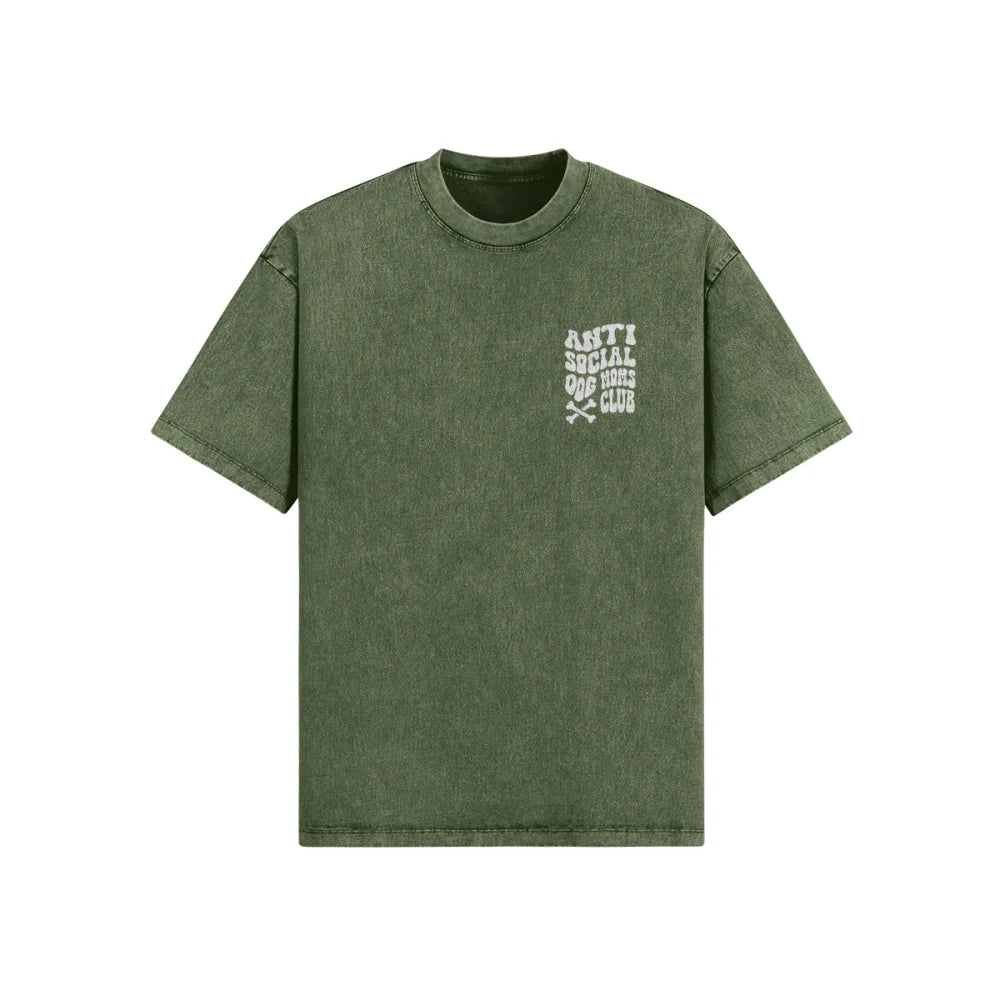 T shirt Oversized Anti Social Dog Moms Club 🦴 T shirt