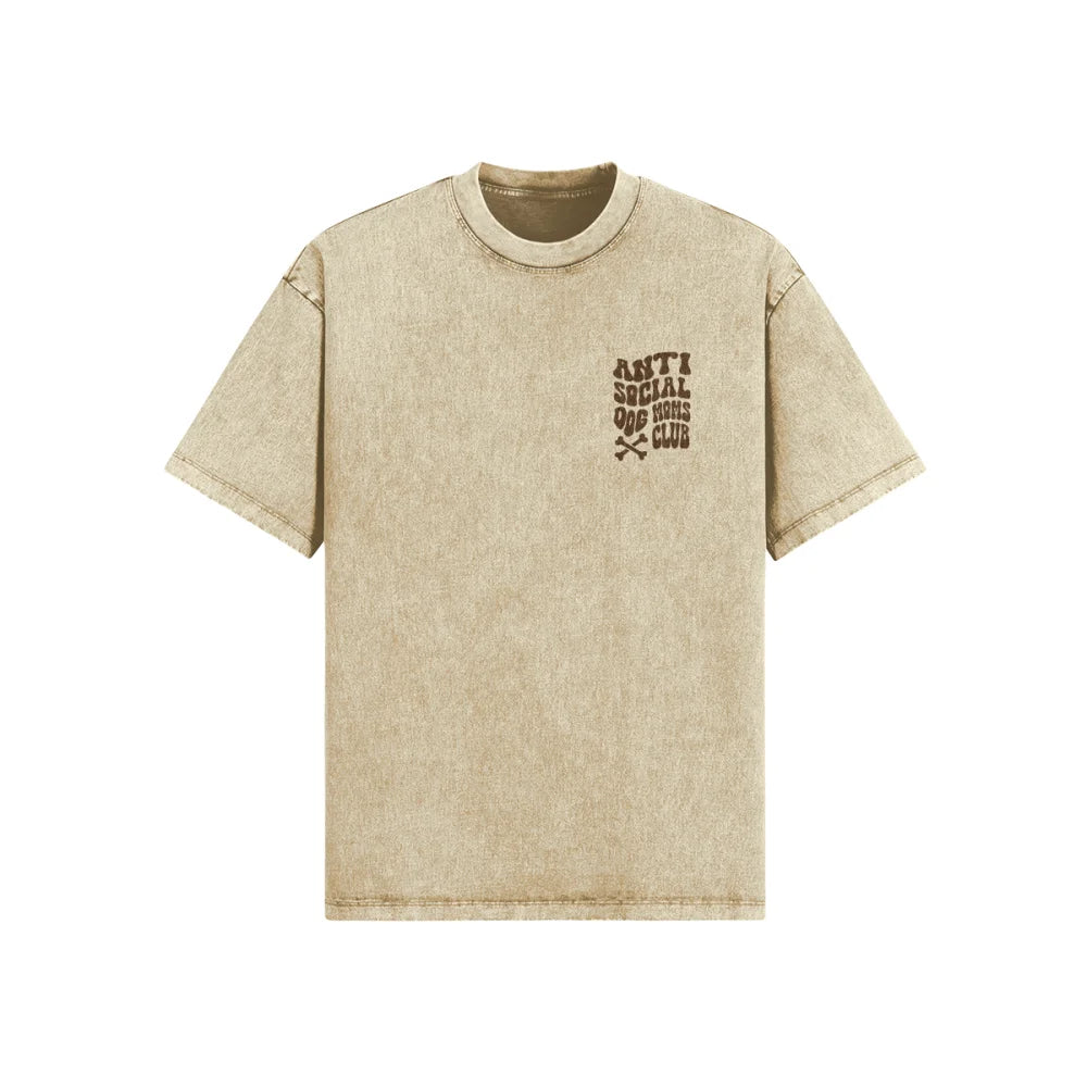 T shirt Oversized Anti Social Dog Moms Club 🦴 T shirt