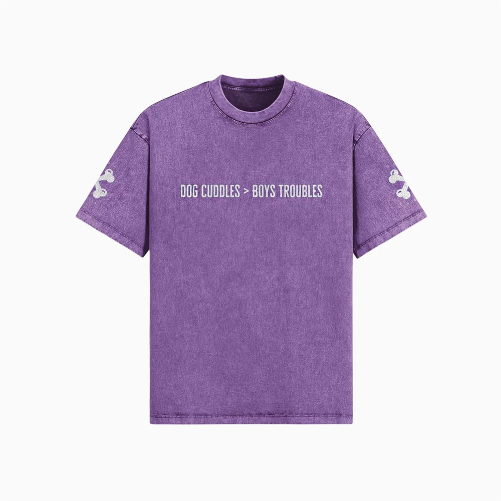 T-shirt Oversized - DOG CUDDLES > BOYS TROUBLES - Ultra
