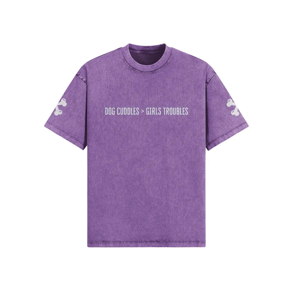 T-shirt Oversized - DOG CUDDLES > GIRLS TROUBLES - Ultra