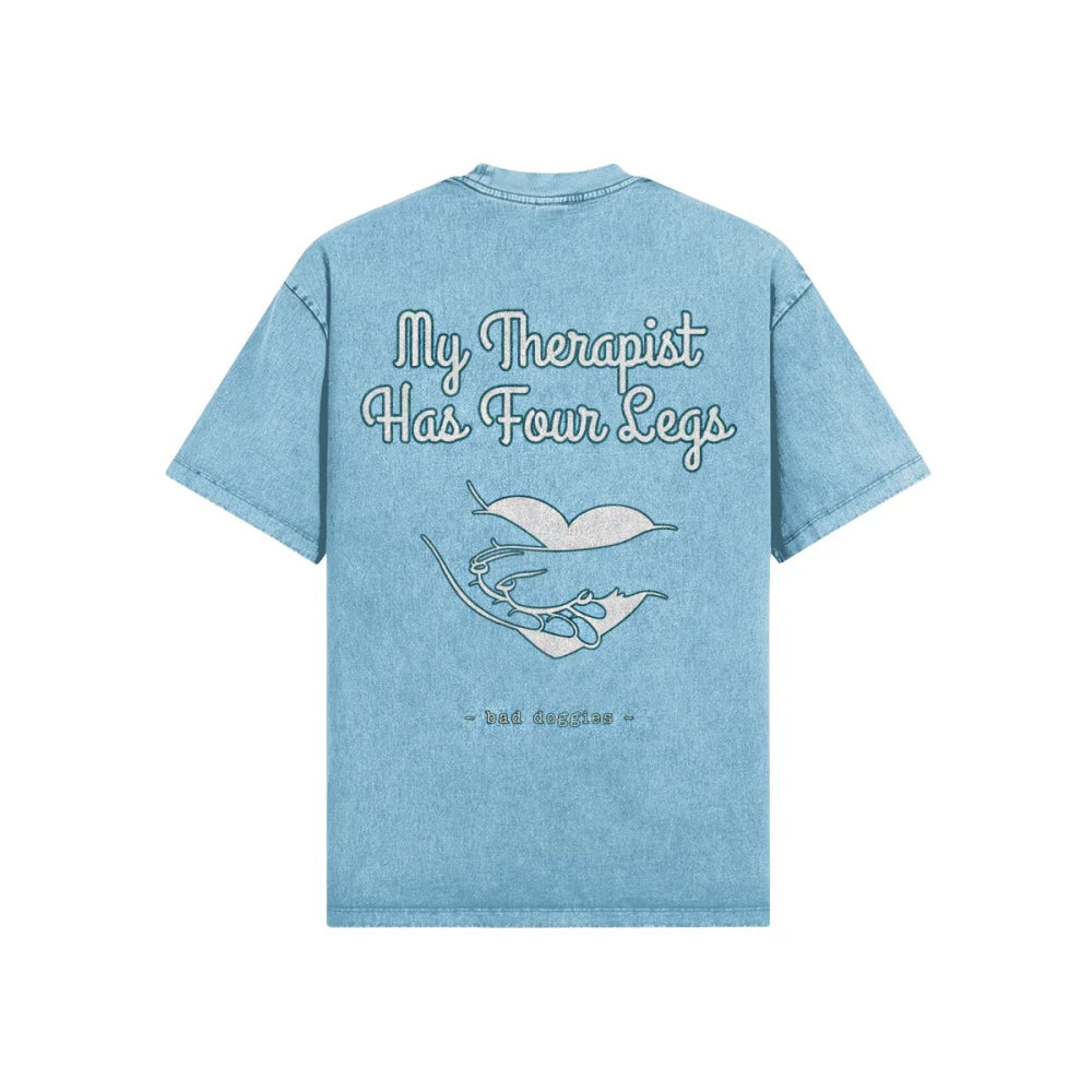 T shirt Oversized My Therapist Has Four Legs XS / Light
