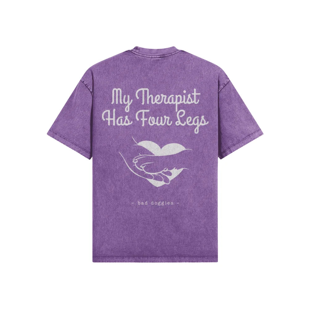 T shirt Oversized My Therapist Has Four Legs XS / Ultra