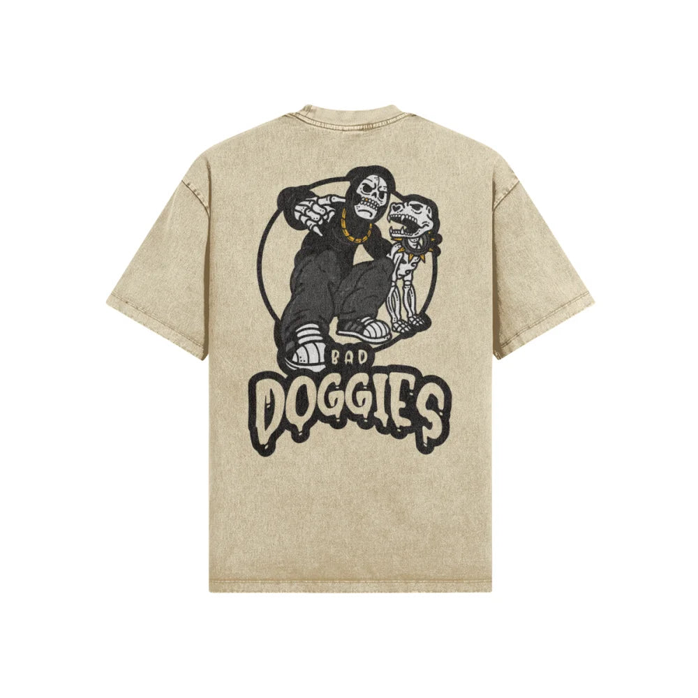 T-shirt Oversized - Skeleton 💀 - Sahara / XS T-shirt