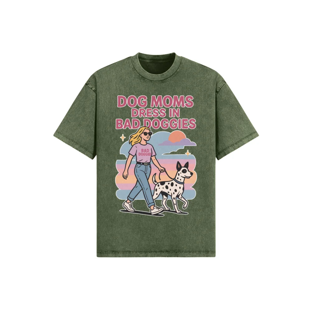 T-shirt Ultra Oversized - ๐ Dog Moms Dress in Bad Doggies ๐
