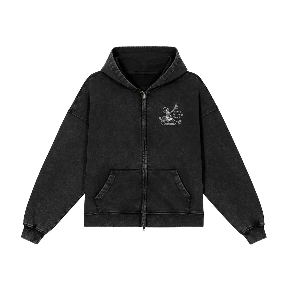 Veste Zippée Oversized - Can I Pet That Dog ? 🪦☝️ - Veste