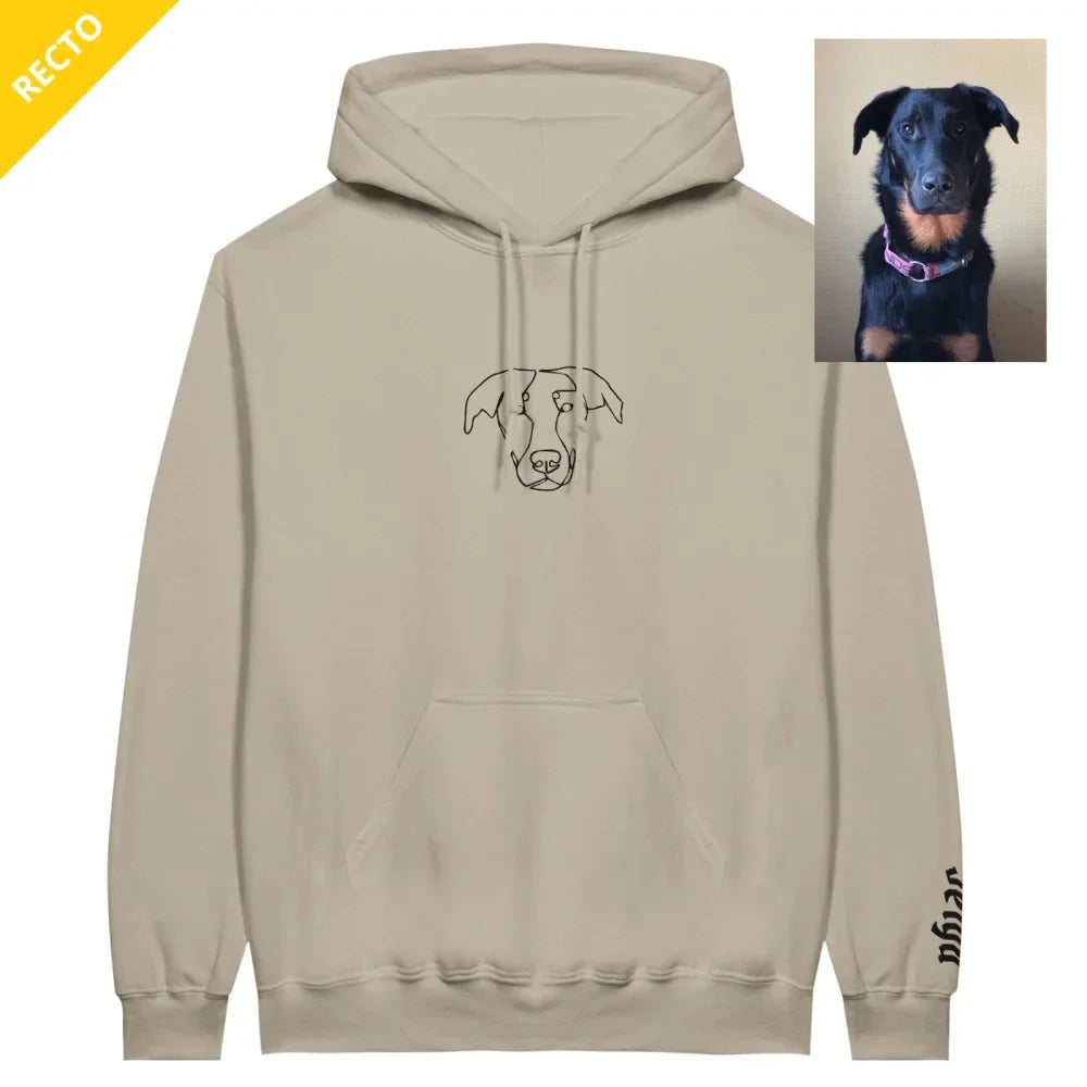 Votre Photo en Hoodie One Line 💫 - Votre Photo en Line Art