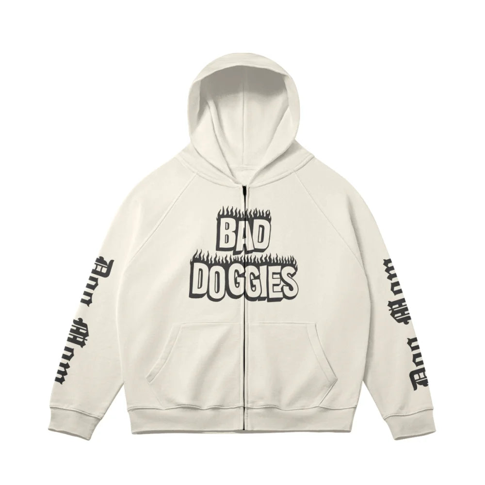 Zipped Jacket UltraOversized - DOG MOM - De Gauche à Droite