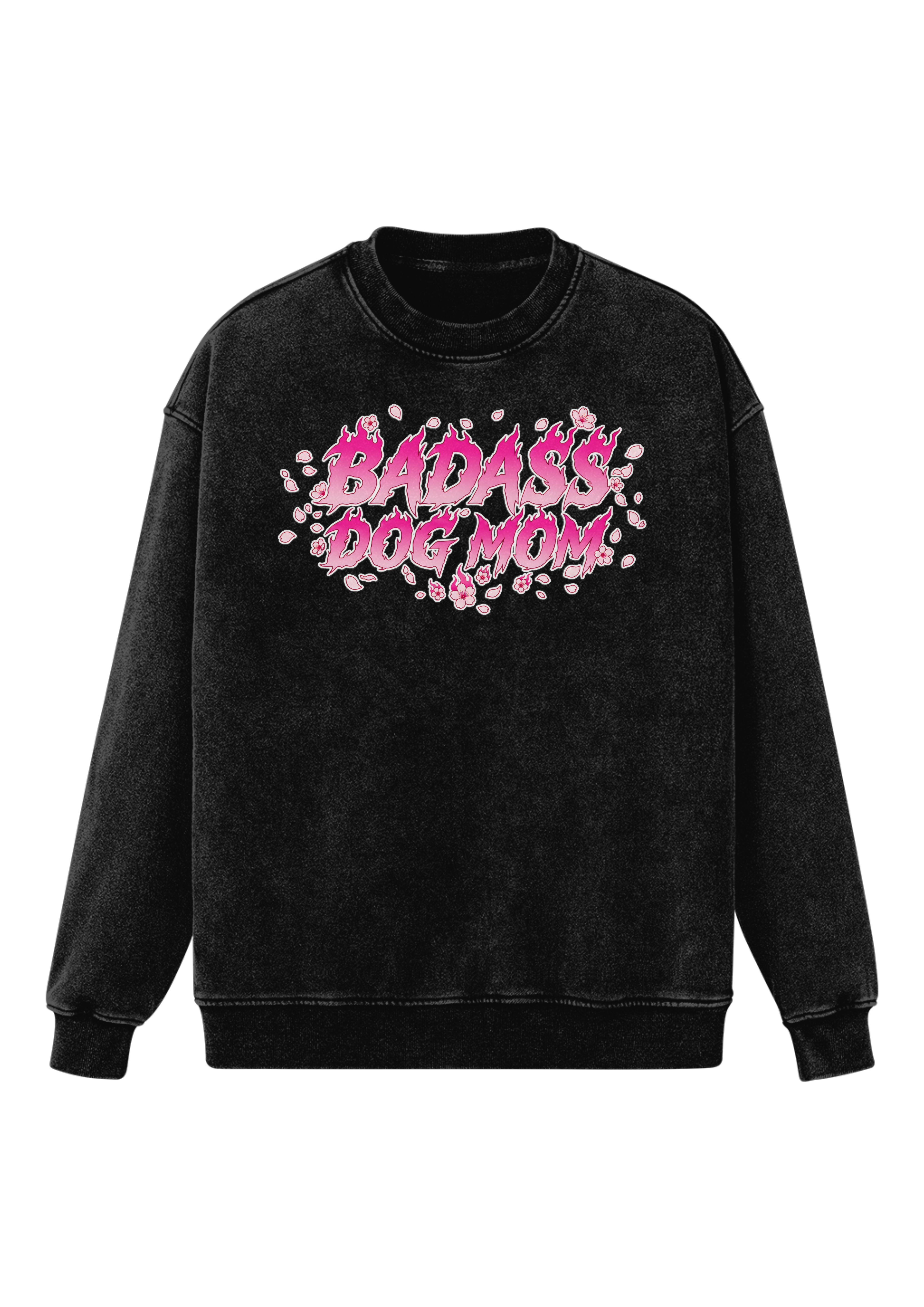 Crewneck Ultra Oversized - Badass Dog Mom 🌸