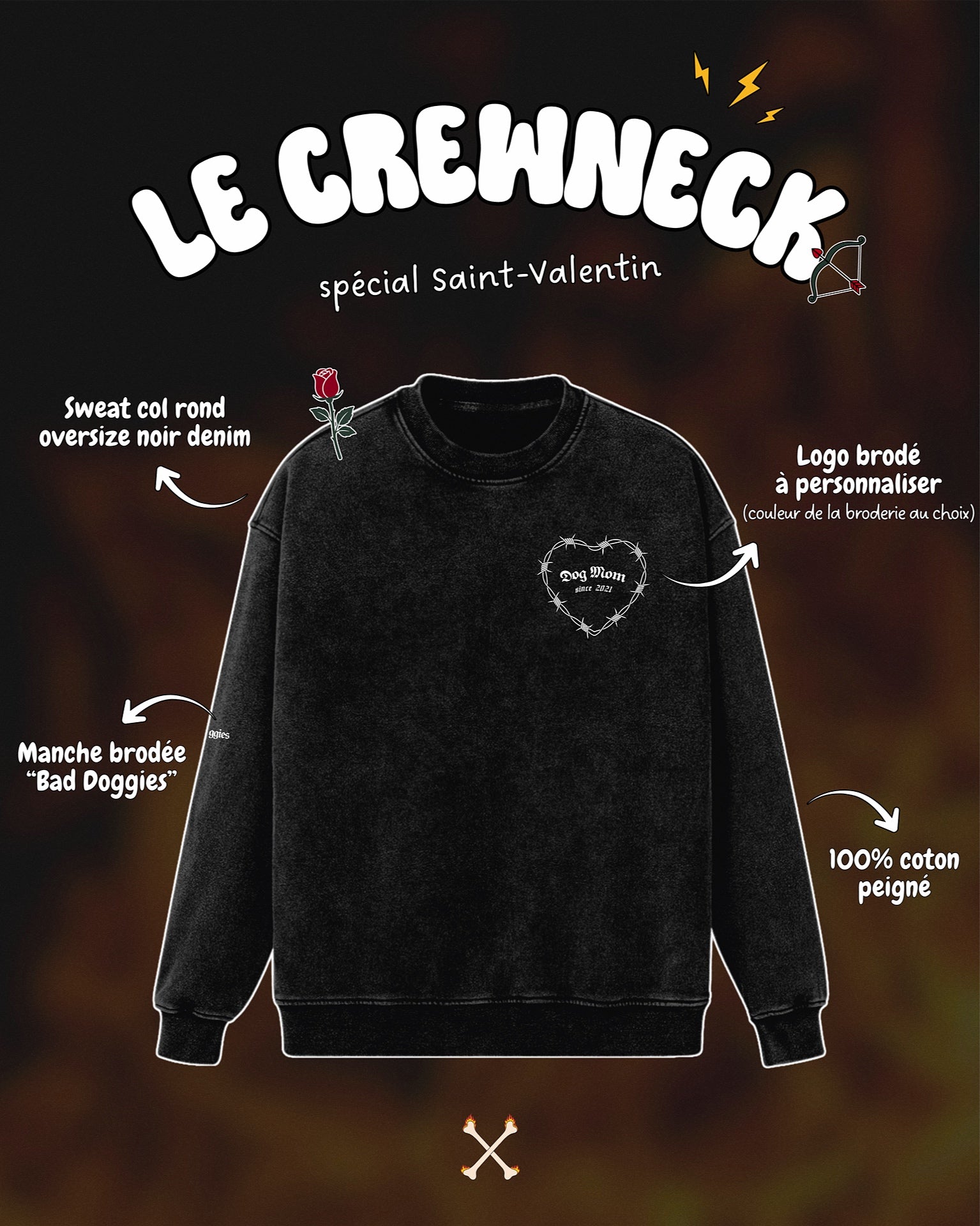 Crewneck 𝕯𝖔𝖌 𝕻𝖆𝖗𝖊𝖓𝖙 𝖘𝖎𝖓𝖈𝖊... ✨ 𝑎̀ 𝑝𝑒𝑟𝑠𝑜𝑛𝑛𝑎𝑙𝑖𝑠𝑒𝑟