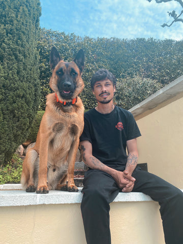 malinois with his master