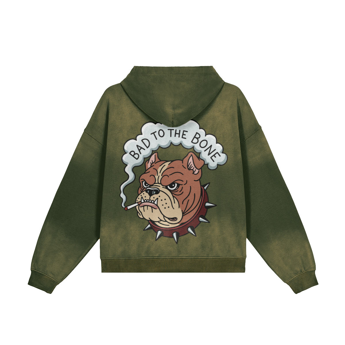 Hoodie Oversize Délavé - BAD TO THE BONE 🦴