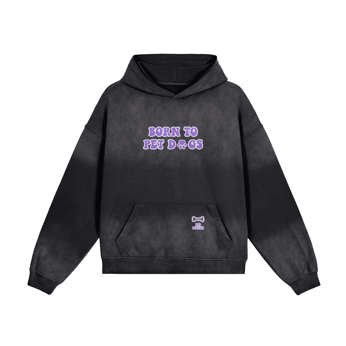 Hoodie Oversize Délavé - BORN TO PET DOGS 🐾