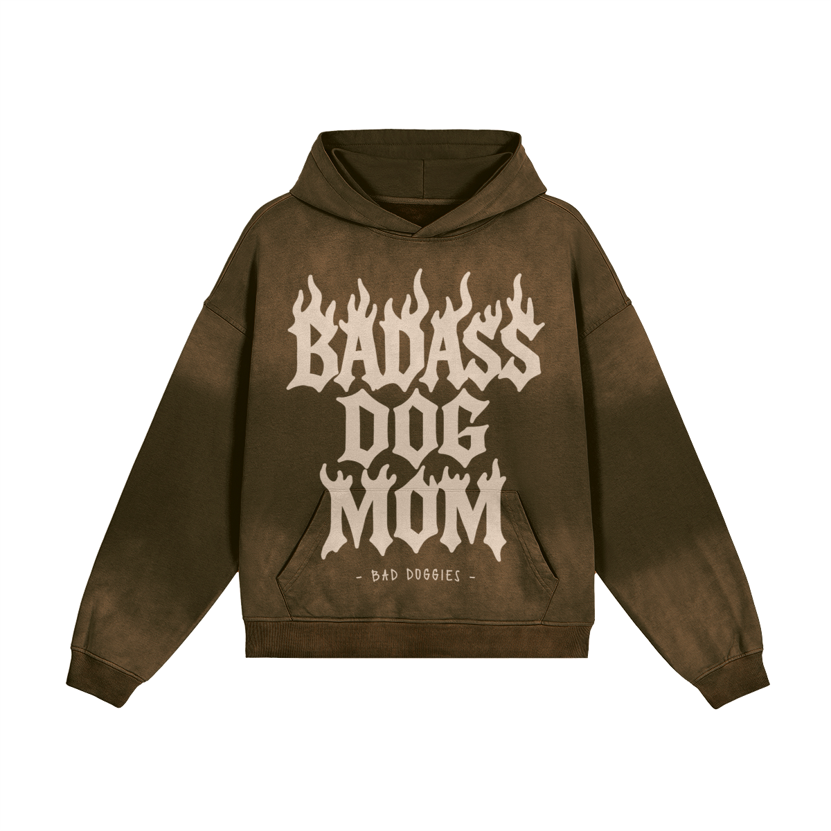 Hoodie Oversize Délavé - BADASS DOG MOM