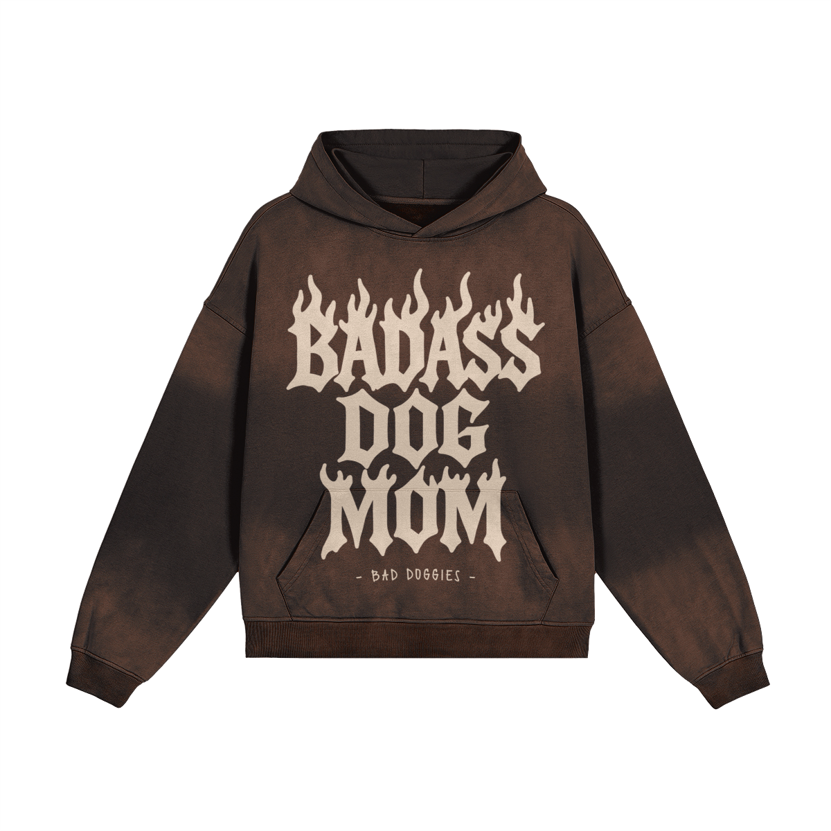 Hoodie Oversize Délavé - BADASS DOG MOM