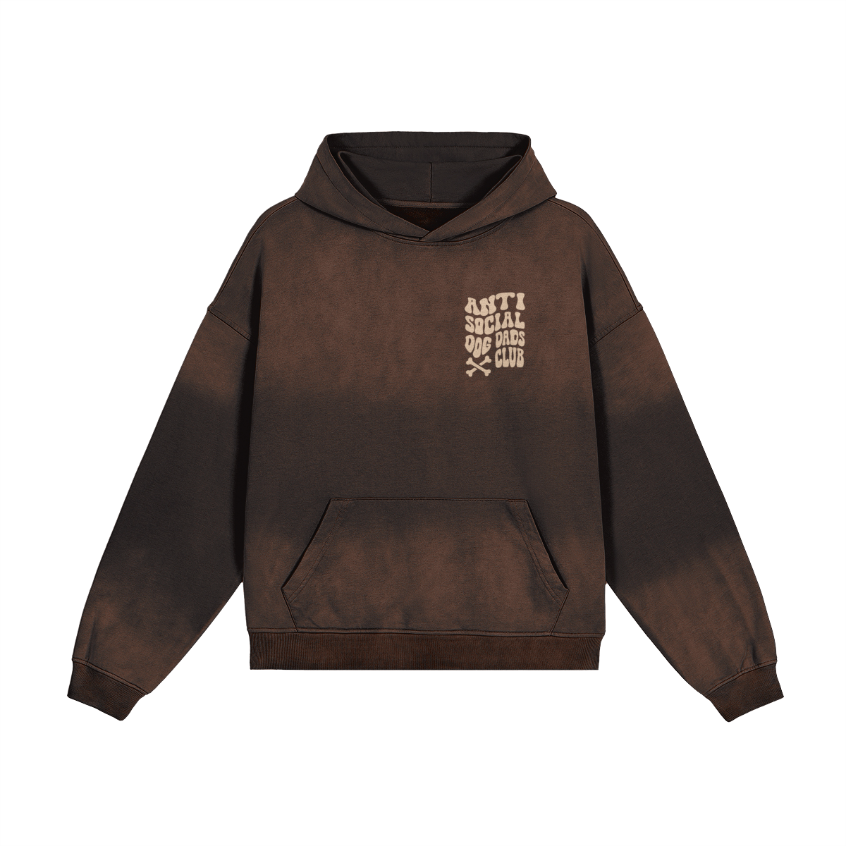 Hoodie Oversize Délavé 🦴 Anti Social Dog Dads Club 🦴