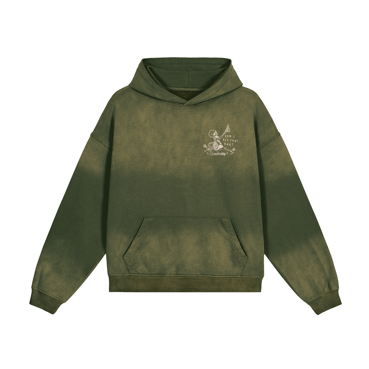 Hoodie Oversize Délavé - Can I Pet That Dog ? 🪦☝️