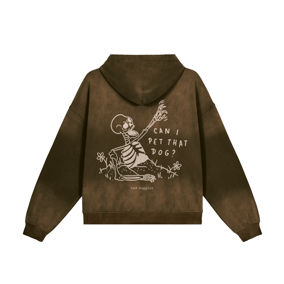 Hoodie Oversize Délavé - Can I Pet That Dog ? 🪦☝️