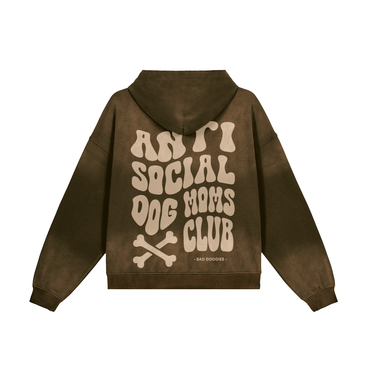 Hoodie Oversize Délavé 🦴 Anti Social Dog Moms Club 🦴