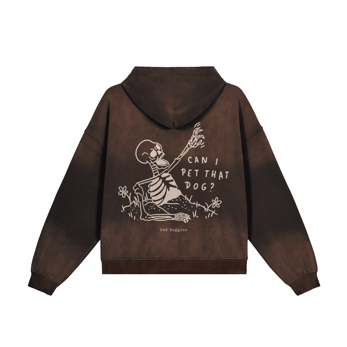 Hoodie Oversize Délavé - Can I Pet That Dog ? 🪦☝️