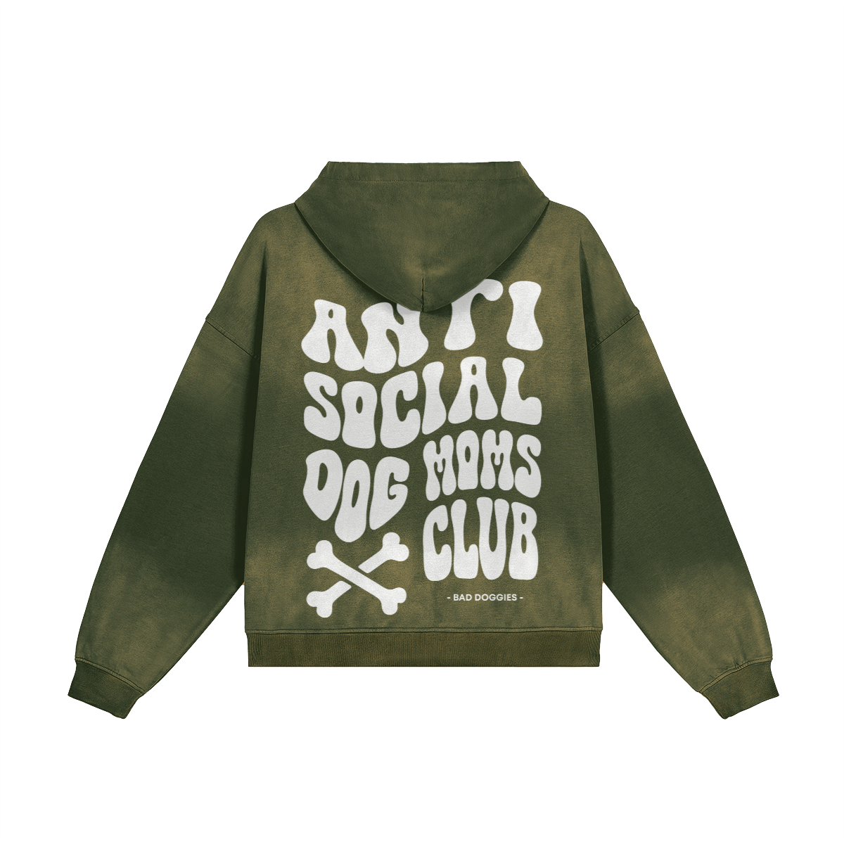 Hoodie Oversize Délavé 🦴 Anti Social Dog Moms Club 🦴
