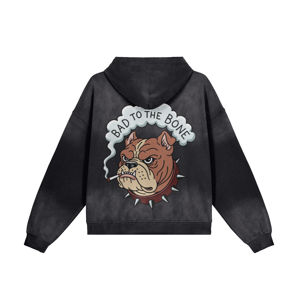 Hoodie Oversize Délavé - BAD TO THE BONE 🦴